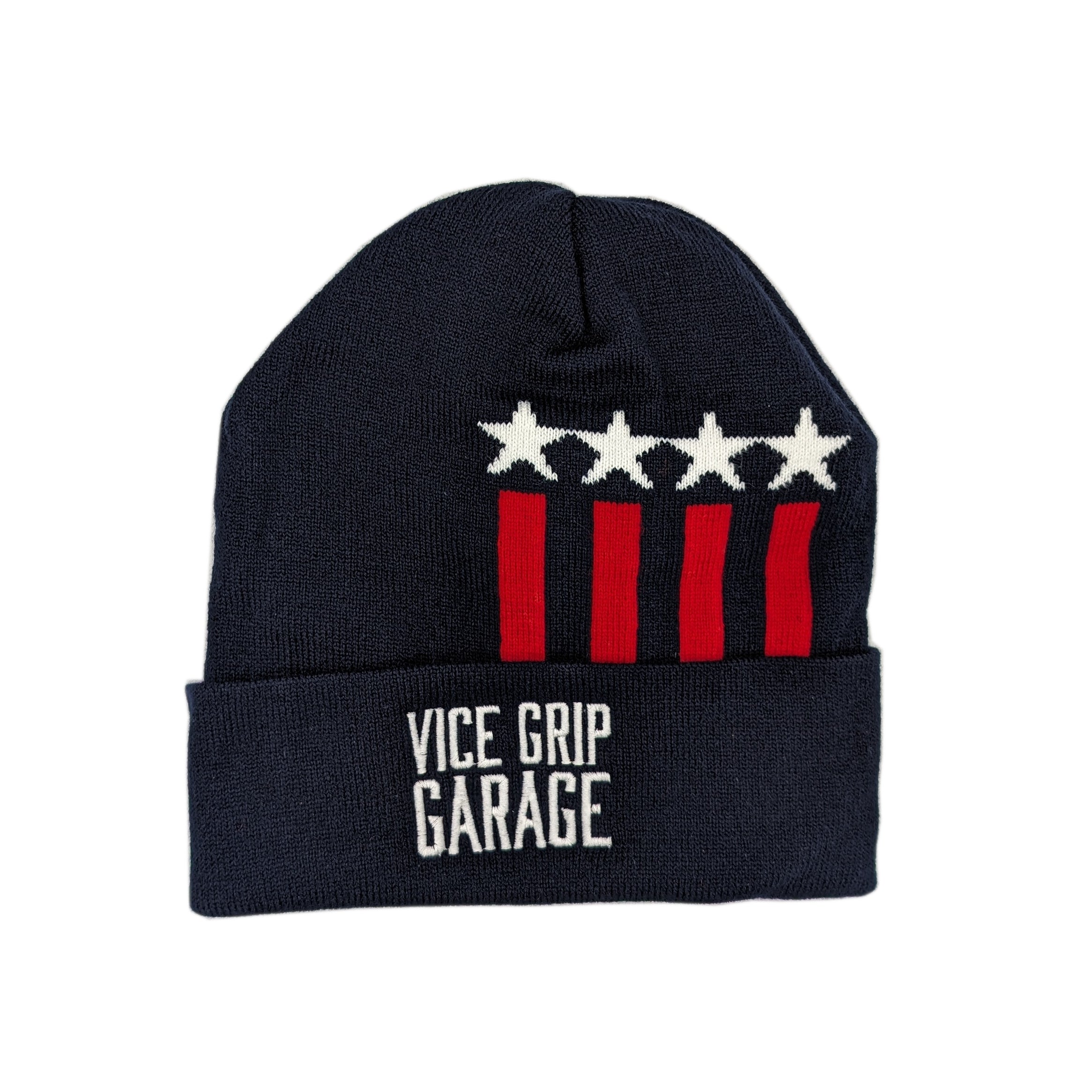 White Red Blue Beanie – and ViceGripGarage