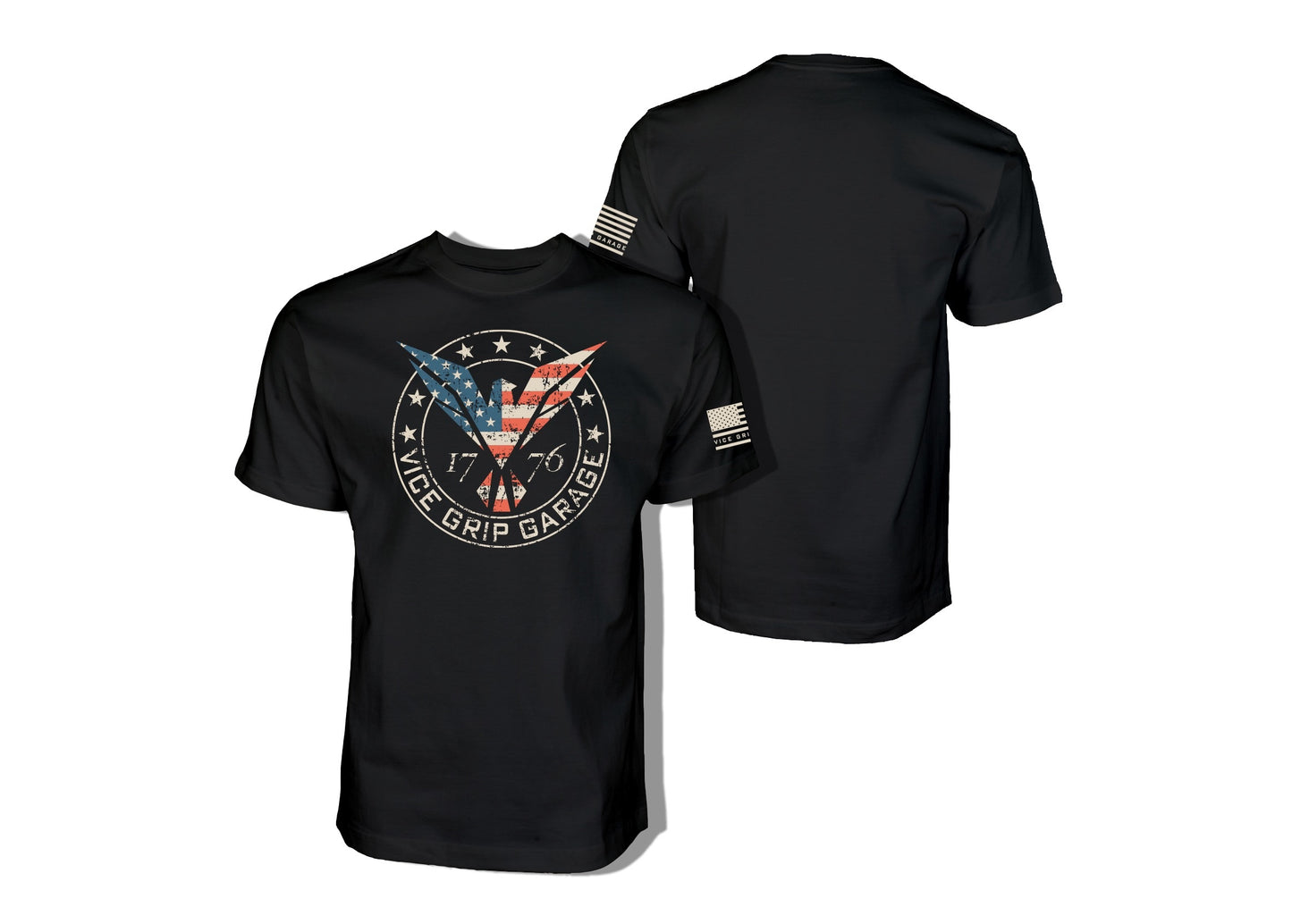 Patriotic Flying Eagle T-Shirt (Grey or Black)